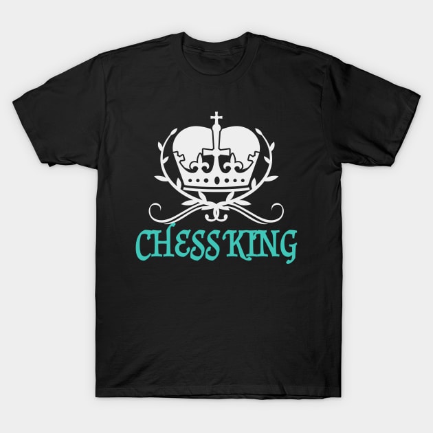 King of Chess Crown Player T-Shirt by Foxxy Merch